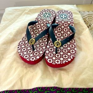 Tory Burch flip flops, size 6.5